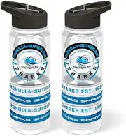 Cronulla Sharks NRL Rugby League Tritan Bottle with Rubber Bands