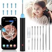 Ear Cleaner Ear Wax Removal Tool with Camera 20 Pcs HD 1920P WiFi Earwax Remover 3.5mm Otoscope Kit Wireless Ear Camera Tool with 6 LED Lights Compatible with iOS Android for Kids Adults and Pets