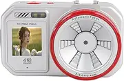 64MP Digital Camera for Photography, 2.8 Inch HD Screen & 18X Digital Zoom Autofocus Compact Travel Camera, Dual Screen Selfie Cam for School Travel (Silver)