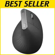 MX Vertical Ergonomic Wireless Mouse - Bluetooth & USB, 4 Months Battery Life