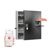 WeHere 56 Keys Lock Box Wall Mount with Key Drop Slot, APP Bluetooth/OTP/Wi-F...