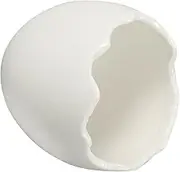 Zerodeko Egg Shaped Dessert Bowl Porcelain Condiment Container for Appetizers Desserts Creative Serving Bowl for Home Restaurant Elegant Design Milky