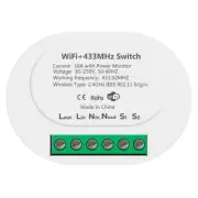 RF433 WiFi Smart Switch Tuya 16A Light Switch Mini Home Breaker Relay with4604