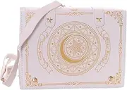 [Kawaii-Story] LB-6147-2 Magic Book Magic Book Circle Star Lolita Gothic Women's Messenger Bag 25.5 x 20.5 x 9 cm PU White, White