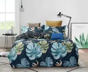Leaves Duvet/Doona/Quilt Cover Set Queen/King/Super King Size Bed M432