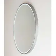 Remer Sphere Mirror Demister LED 800x800mm Brushed Nickel Aluminium Frame S80D-B