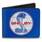 Buckle Down Shelby Tiffany Split Weathered Blue Red White Vegan Leather Wallet