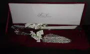 GODINGER Silver Treasures Cake Knife & Server Set in Velvet Storage Silverplate