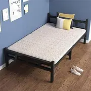 JSEIAJB Folding Bed Single Person Home Office Lunch Break Rental Room Nap Portable Bed Adult Hardboard Iron Beds(120cm)