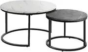 Coffee Table Round Marble Nesting Side Furniture
