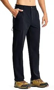 [BGOWATU] Men's Lightweight Hiking Travel Pants Quick Dry Water Resistant Athletic Joggers Zipper Pockets Cargo Workout Casual