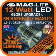 MAGLITE LED UPGRADE CONVERSION MOD BULB GLOBE MagCharger TORCH FLASHLIGHT 2300LM