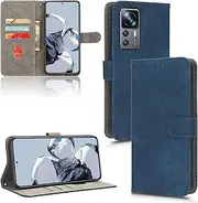 [TiHen] Compatible for Case Oppo A16S, PU Leather Folio Wallet Case Card Holder Storage,Magnetic Closure Shockproof Stand+2X Screen Protector-Blue