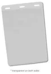 500 VERTICAL 3 SLOT CREDENTIAL ID NAME BADGE HOLDER 6" X 4" CLEAR ON BOTH SIDES