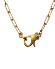 ADORNIA 14K Plated Lock Necklace