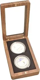 Coin Storage Box - Coin Collection Box | Souvenir Coin Collection Holder Wood, Money Storage Holder, Box Commemorative Emblem Holder Black Walnut For Table, Badge Organizer Case