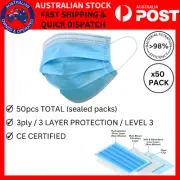 50Pcs 3 Ply 3 Layer Medical Surgical Disposable Face Mask Protective Face Masks