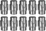 uxcell 10pcs Leather Cord End Clasp 8mm Hole Magnetic Cord End Caps Closures Leather Bracelet Buckle for Jewelry Making DIY Supplies Crafts, Gunmetal