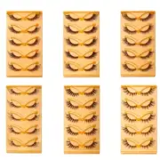 5 Pairs 3D False Eyelashes Lashes Pearl False Eyelashes Wispy False Eyelashes