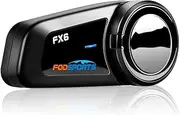 Fodsports Motorcycle Bluetooth Headset FX6 1000m 6 Riders Group Motorbike Intercom Waterproof Universal Bluetooth Motorcycle Helmet Communication System Voice Dial/Usable On Charge