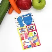 2 Piece Kids Safe Knive and Peeler Set - 'Original Kiddies Food Kutter and Safety Food Peeler (Blue)