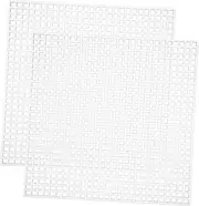 STOBOK 12 Pcs Embroidery Mesh Sheets Plastic Cross Stitch Canvas Square Grids Sewing Sheets for Crafts Quilting Knitting 27x27cm