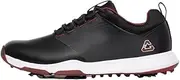 [TRAVISMATHEW] Cuater by Travis Mathew Men's The Ringer Spiked Golf Shoe, Black/Ruby Wine