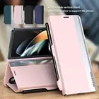 For Samsung Galaxy Z Fold 6 5 4 3 Magnetic Leather Stand Case Cover w/S Pen Slot
