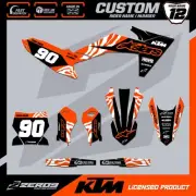 KTM 50 65 MOTOCROSS GRAPHICS CUSTOM MX GRAPHICS DECALS SX50 SX65 HOLT BLK/ORG