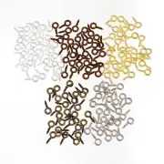 50-500 Pcs Small Tiny Screw Eye Peg Hooks Bail pins Eyelets Screw Craft 8x4mm