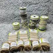 Burlap Ribbon Burlap Trim Rolls Wire-Edge 30 Rolls Lot Arts & Crafts Home Decor