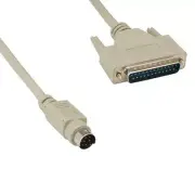 Lot 10pc 6FT Mini DIN8 MDIN8 to DB25 Mac to Modem Cable Male 28AWG Serial RS-232