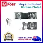 Locking Hasp & Staple Door Shed Gate Security Latch Cupboard Bolt Garden Chrome