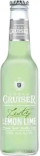 Vodka Cruiser Zesty Lemon/Lime, Refreshing Flavoured Pre-Mixed Vodka Drink, 4.6% ABV, 275mL (Case of 24 Bottles)