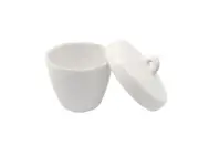 Porcelain Crucible with Lid, 10mL Capacity - Tall Form - Eisco Labs