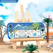 GeekShare Nintendo Switch OLED Protective Case Split Design Summer Island Blue