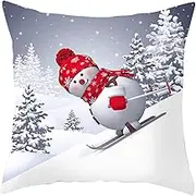zolyet Snowman owcase Cover Home Decor Sofa Cushion Cover 450 * 450mm 5