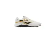 Reebok Mens Nano X4 Gym Training Crossfit Shoes (Chalk/Black/Retro Gold)