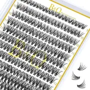 Lash Clusters 30D+40D-0.07C-9-16 280 Clusters False Eyelash 10D 20D 30D 40D Lash Clusters Extensions Individual Lashes Cluster DIY Eyelash Extensions at Home (30D+40D-0.07C,9-16mix)