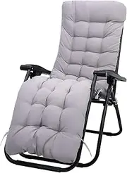 AevQuas Sun Lounger Cushions Only, Rocking Chair Cushion with 6 Ties and Fixed Top Cover Anti-Slip Sunbed Garden Recliner Chair Cushion for Outdoor Beach Porch Swing Patio (No Chair) Gray