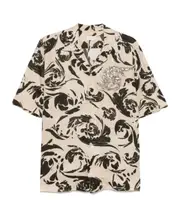 Dries Van Noten Carltone Printed Short-Sleeved Shirt EU48,EU44 Nude