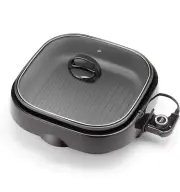 Aroma Housewares 3-in-1 Grillet 4Qt Cool-Touch Electric Indoor Grill New