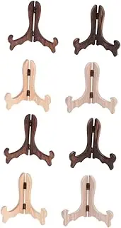 Ciieeo 8 Pcs Desk Topper Wood Easel Table Top Decor Bowl Easel Display Stand Christmas Wood Plate Display Stand Plate Display Stands Desktop Easel Wooden Bracket Tea