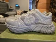Gucci Grey Ripple Sneakers 771471 Gucci Sz 7 Converts to US Sz 8 Box No Dustbag