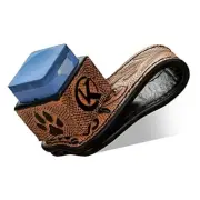 Leather Engraved Chalk Holder Magnetic Vegetable Tanned Leather Pool Cue Black