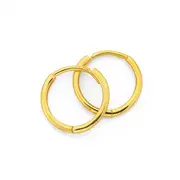 9ct Gold 1.5x9mm Polished Huggie Earrings