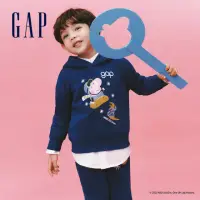 在飛比找momo購物網優惠-【GAP】男幼童裝 Gap x 佩佩豬聯名 Logo印花刷毛