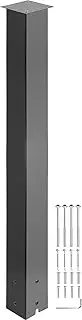 VEVOR Mailbox Post, 43" High Mailbox Stand, Black Powder-Coated Mail Box Post Kit, Q235 Steel Post Stand Surface Mount Post for Sidewalk and Street Curbside, Universal Mail Post for Outdoor Mailbox
