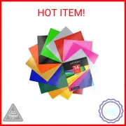 Arteza HTV Vinyl Bundle, 14 Multi-Color Iron On Heat Transfer Sheets, 10x12 Inch
