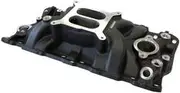Aeroflow Sbc Street Intake Manifold Dual Plane Chev 350 Black - AF6210-1000
